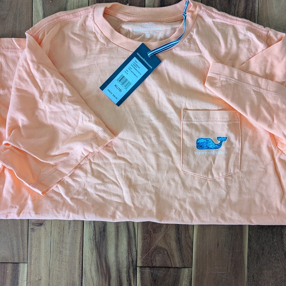 Vineyard Vines Coral Long Sleeve Tee